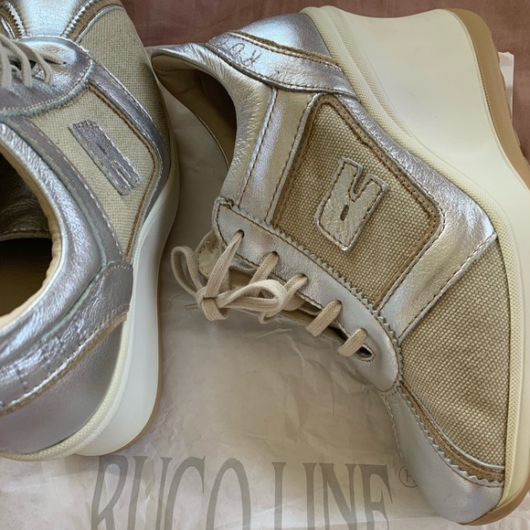 181 Guyana Beige Ruco Line wedge sneakers - Picture 3 of 3